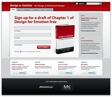 Design for Emotion website